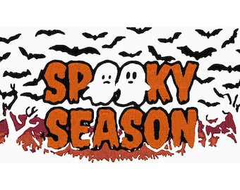 Halloween Spooky Season Embroidery Design - Digital Pattern - Large size