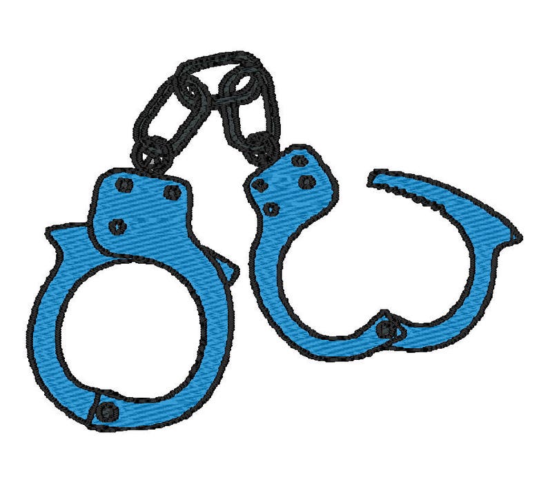 Handcuffs Digital Embroidery Design Etsy