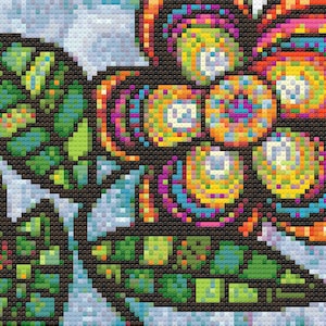Folk art flower cross stitch pattern pdf