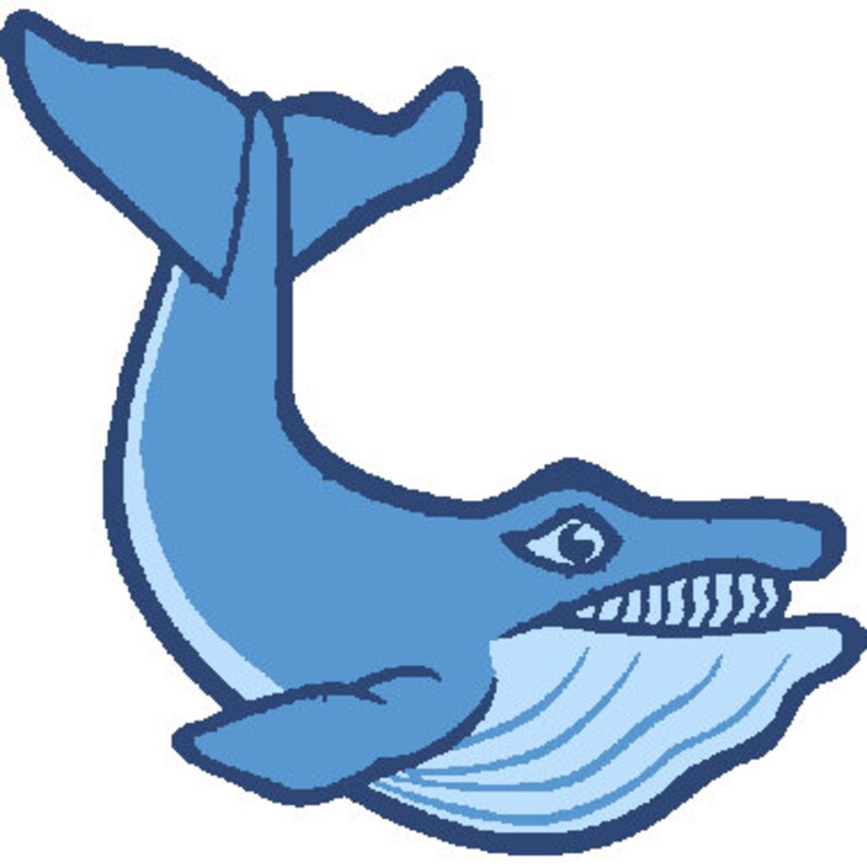 Whale digital embroidery design image 1