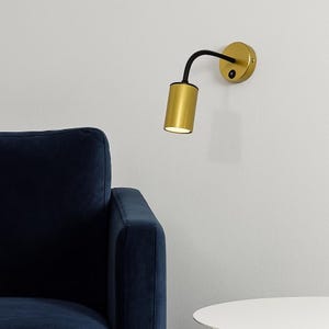Modern Wall Lamp Industrial Led Wall Sconce Modern Led Spots Lights for Bedroom or Living Room Metal Gold Sconce for Mid Century Interior