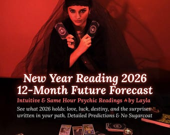 NEW YEAR Psychic Reading 2026 • 12-Month Future Forecast • Personalized, Same-Hour (PDF) - Layla Neris