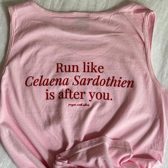 Throne of Glass Running Tank Top – Fantasy Bookish Workout Shirt – Aelin Celaena Sardothien Adarlan's Assassin - Gift for Runners & Readers