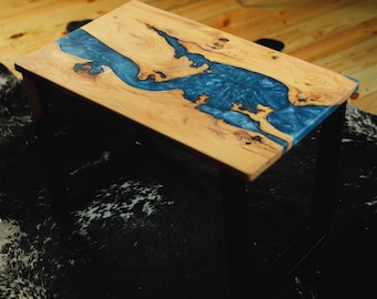 Custom Coffee Table, Epoxy Resin Table, Handcrafted Furniture, Handmade Wood Table Unique Wood Furniture Luxury Living Room Table Home Decor
