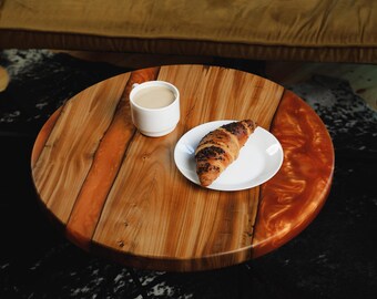 Exclusive Wooden Coffee Table with Epoxy Resin – One-of-a-Kind Handcrafted Piece, Personalized Epoxy Resin Coffee Table, Rustic Table