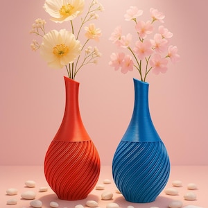 Swirl Vase – Modern Decorative Vase, Unique Home Décor, Elegant Centerpiece