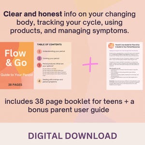 First Period Guide for Tweens & Teens: 38-Page Digital Booklet (PDF Download)