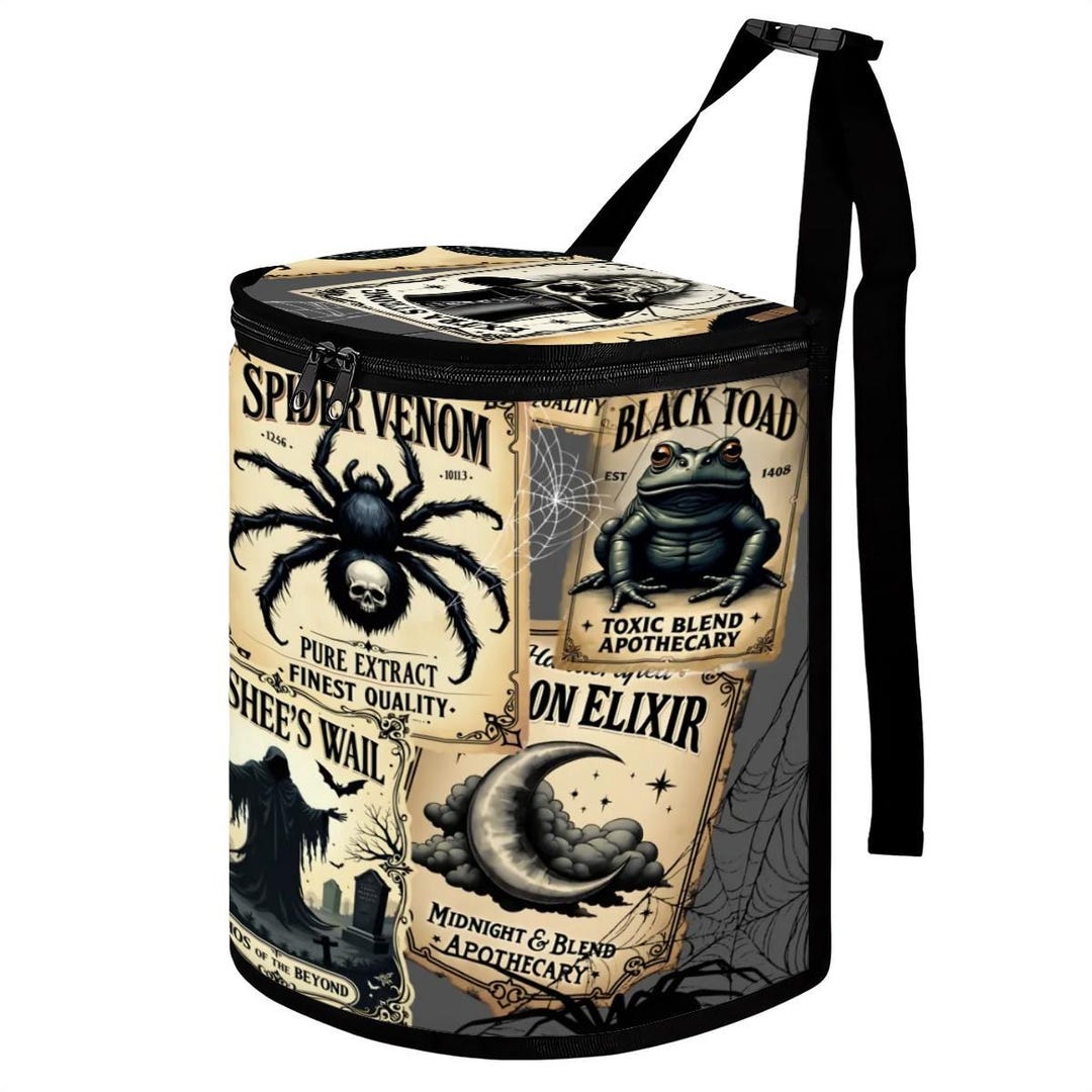 Spooky Creepy Vintage Label Design Car Can Trash Bag - Etsy