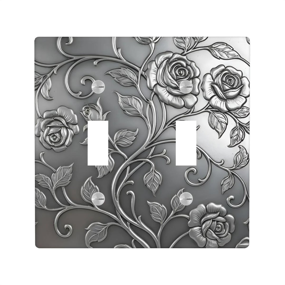 NOT 3D Matching Faux (PRINT) Embossed Rose Floral Switch Plate Cover ...