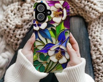 Floral Columbine iPhone Case, Tough Cases with Vibrant Flower Design, Unique Gift for Nature Lovers, Stylish Protection for Your Phone