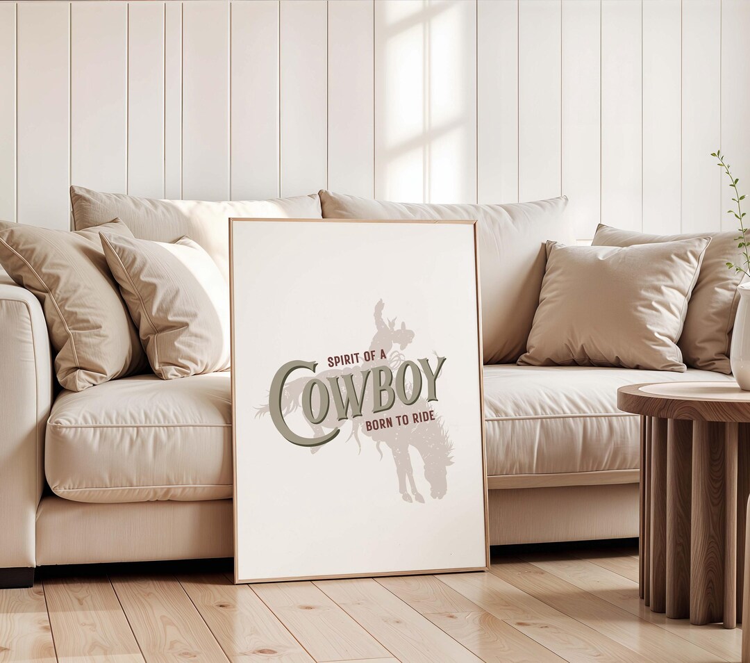Western Rodeo Digital Wall Art, Rustic Cowboy Home Decor, Modern Cowboy ...