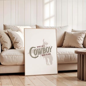 Western Rodeo Digitale Wandkunst, rustikale Cowboy Wohnkultur, moderner Cowboy Druck, trendige Western Kunst, ländliches Wohnzimmer