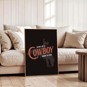 Western Rodeo Digitale Wandkunst, rustikale Wohnkultur, Vintage Wanddekoration, braune und rostige Westernkunst, ländliches Wohnzimmer