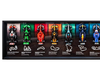 Display case frame for F1 Lego Speed Champions models 150cm x 40cm