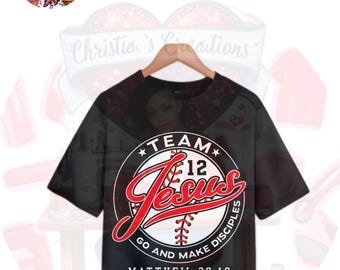 Team Jesus go and make decibels graphic tee png