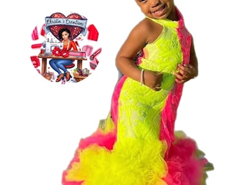 kids prom dress / kiddie prom dress /kid ball gown