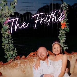 Custom Neon Wedding Sign Wall Decor, Neon Name Sign Wedding Decor, Neon Sign Custom Engagement Decor, Wedding Neon Signs Personalized Gifts