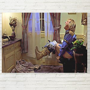 Dumb and Dumber Movie Canvas Print: Funny Bathroom Scene Wall Art