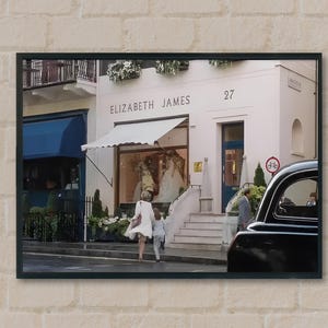 Poster del negozio di abiti da sposa Elizabeth James - Stampa murale "Genitori in trappola" - Stampa di scene di film vintage - Decorazioni iconiche per location cinematografiche - Arte per negozi di moda