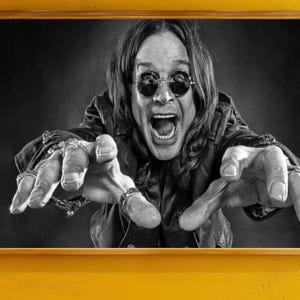 Ozzy Osbourne Canvas Print: Vintage Rock Music Poster, Heavy Metal Legend