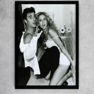 Carrie e Mr Big Poster, Poster in bianco e nero, Stampe SATC, Poster SATC, Arte murale SATC, Poster serie TV, Arredamento appartamento alla moda