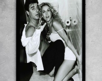 Carrie and Mr. Big Print: SATC Black & White TV Series Poster