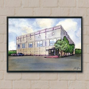 The Office Print: Pam Beesly&#39;s Dunder Mifflin Watercolor Painting