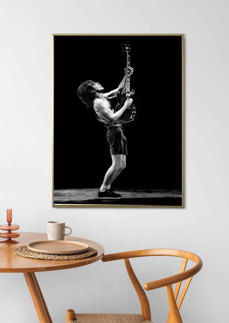 Angus Young AC/DC Canvas Art: Rock 'n' Roll Giclee Print - Etsy