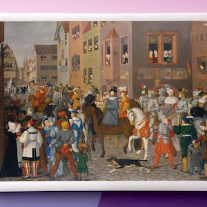 King Rudolf of Habsburg Entry into Basel: Fine Art Print or Canvas
