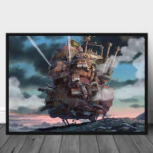 Howl&#39;s Moving Castle Canvas Art Print: Ghibli Inspired Decor