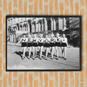New York Chorus Line, Black and White Art, New York Dancers, ,New York Girls Print, Black and White Photo, Museum Quality Wall Art Print