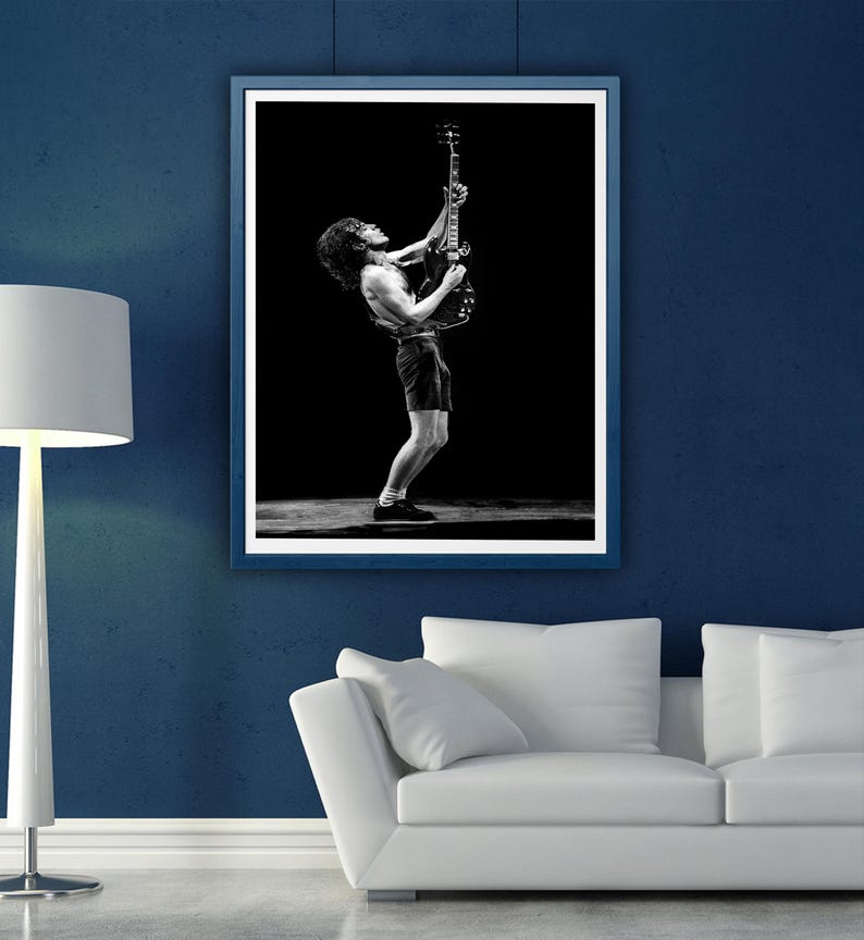 Angus Young AC/DC Canvas Art: Rock 'n' Roll Giclee Print - Etsy