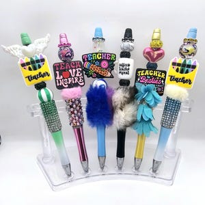 Teacher inspired Beaded Bling Pens