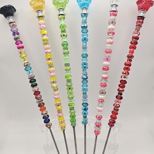 Perlen Bling 12,5 zoll Fairy Garden Rose Stakes Lichtfänger