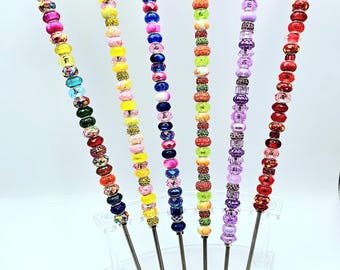 Fairy Garden Rose Stakes Lichtfänger Beaded Bling 32cm