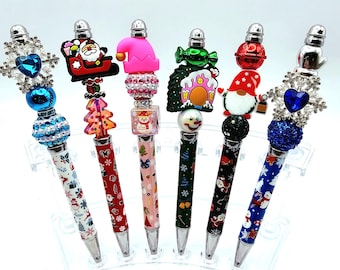Bolígrafo Fun Christmas Beaded Bling viene con recambio