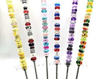 Fairy Garden Stakes light catchers Beaded Bling 11.5"