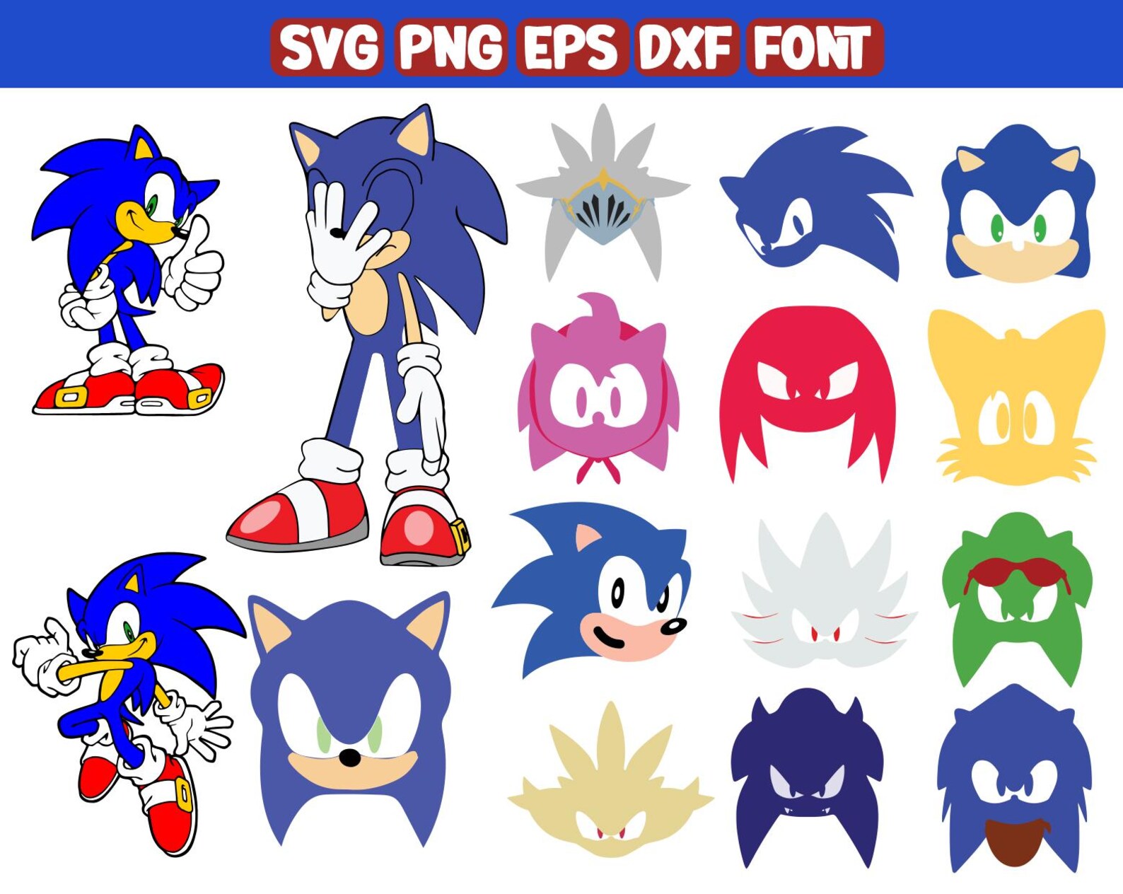 The Hedgehog Svg Bundle, Sonic Svg, Sonic Clipart, Super Sonic Png, Svg ...