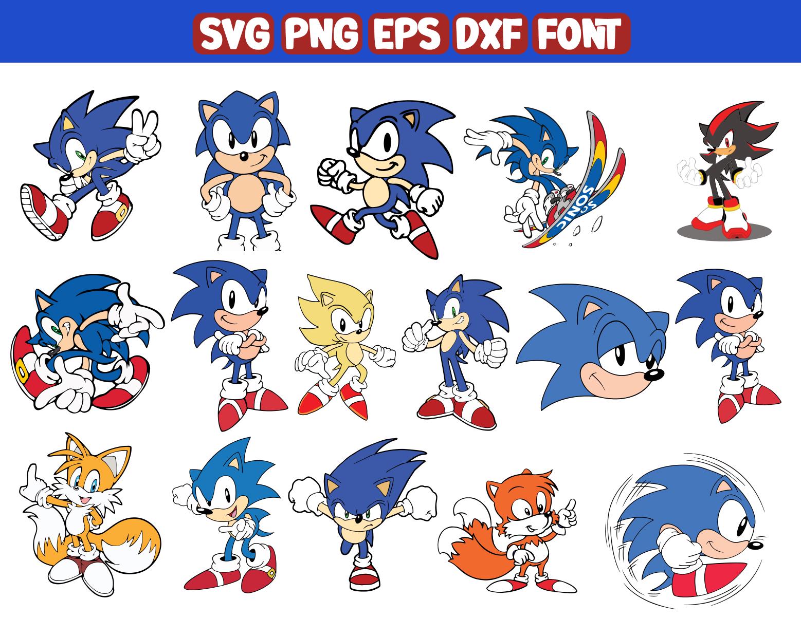 The Hedgehog Svg Bundle, Sonic Svg, Sonic Clipart, Super Sonic Png, Svg ...