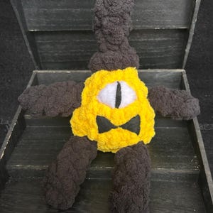 Crochet Yellow Triangle Demon, inspired by Bill Cipher (Gravity Falls) Amigurumi