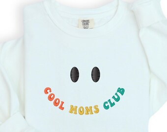 Cool Moms Club sweatshirt, embroidered cool mom sweatshirt, embroidered crewneck, Mother’s Day gift, gifts for mom