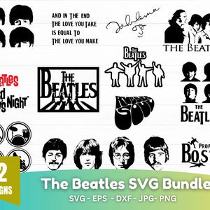 The Beatles SVG Bundle: Cricut Cut Files, Printable Art (Instant Download)