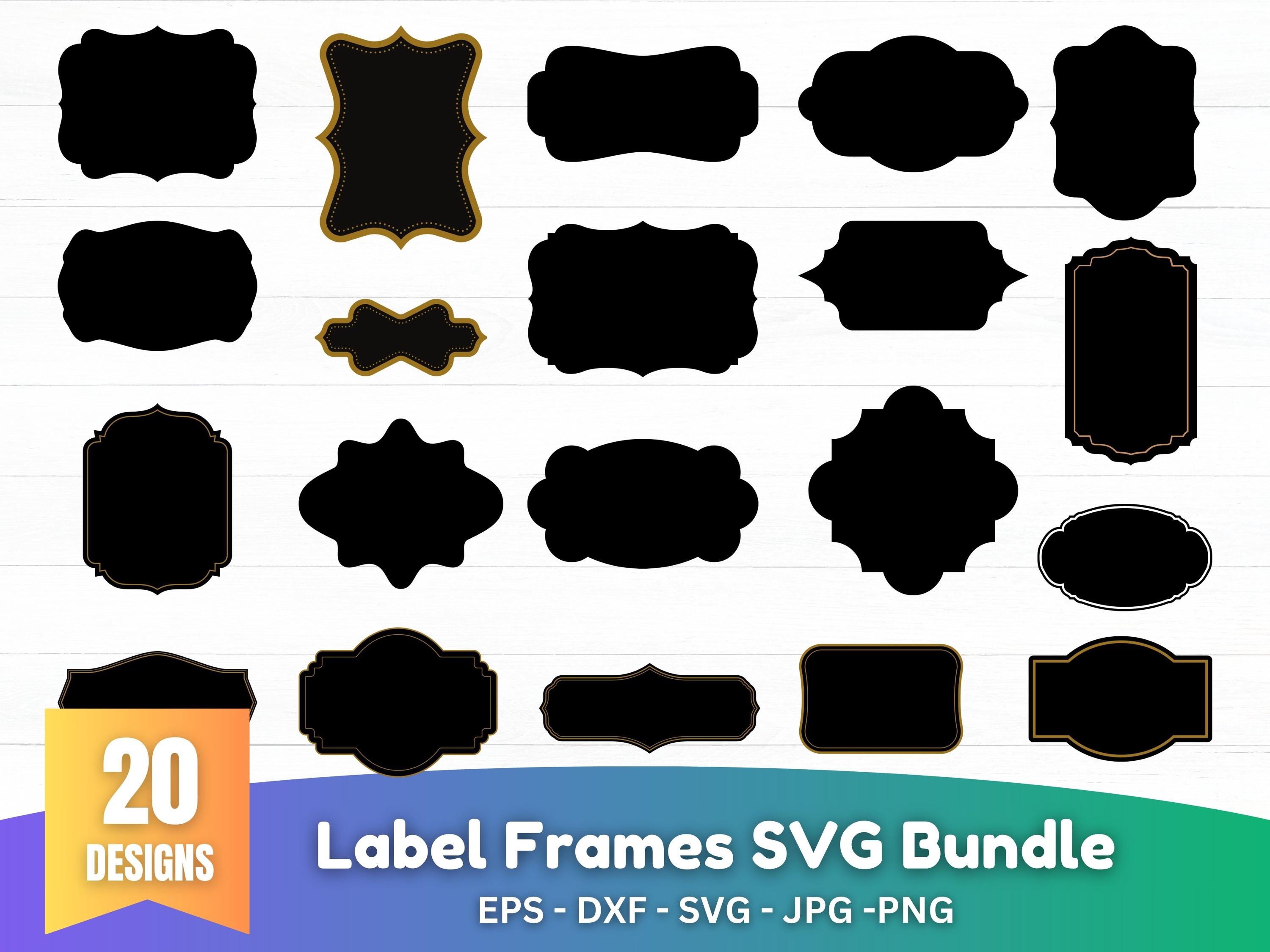 Label frames svg,FRAMES SVG Label Frame CRICUT Vintage Label Clipart Wedding Card Svg Files Borders Silhouette Retro Sticker Digital Svg