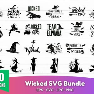 Wicked Movie SVG: Magical Wizard Clipart, Musical PNG (Commercial Use, Instant Download