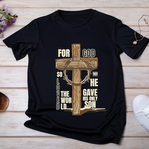 Christian Cross Bible Verse PNG: Religious Design (Digital Download