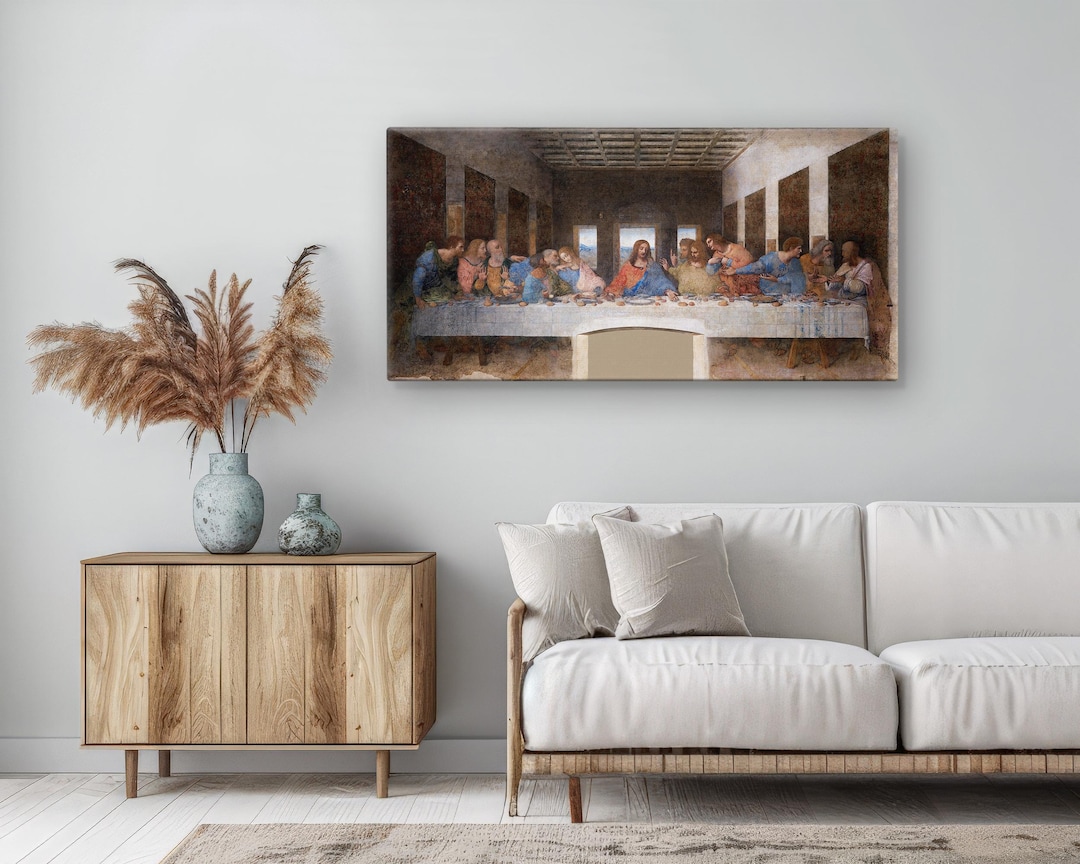 Leonardo Da Vinci the Last Supper Canvas Wall Art, Christian Panoramic ...