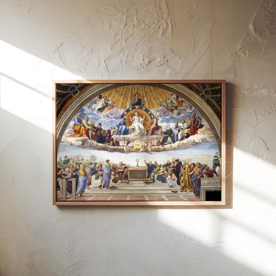 Disputa Del Sacramento Canvas, Renaissance Religious Painting Print ...