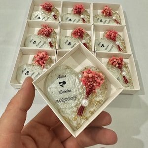 Custom Epoxy Magnet Box, Baptism Favors, Mi Bautizo, Personalized Gifts, Christening Favors, Custom Engagement Favors, Wedding Party Favors