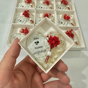 Wedding Favors magnet for guests in bulk, Epoxy magnet, Personalized fridge proposal, Baby shower favour, Party Favors gastgeschenk hochzeit