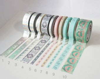 Simply Gilded Bow Washi, Beach Washi, Summer Washi, Subscription Box Washi 24" Samples for Planner, Easter, Graduation, Birthday